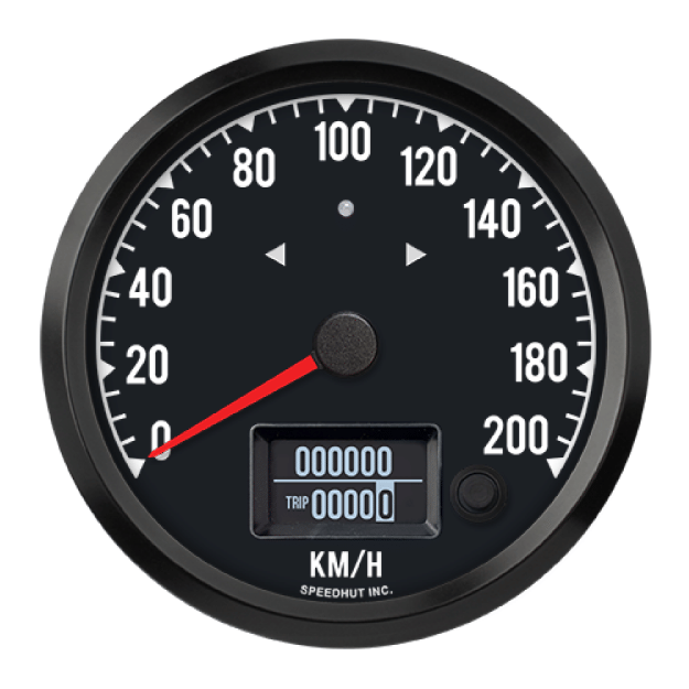 Picture of 4-1/2" Haltech CAN-Bus Speedometer + TS/HB | 200 km/h