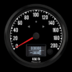 Picture of 4-1/2" Haltech CAN-Bus Speedometer + TS/HB | 200 km/h