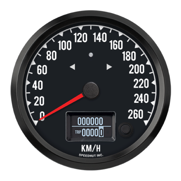 Picture of 4-1/2" Haltech CAN-Bus Speedometer + TS/HB | 260 km/h