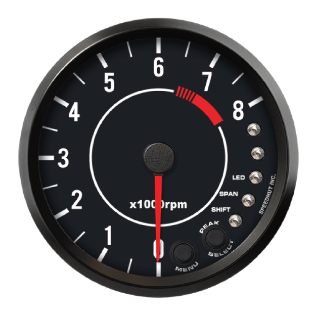 Picture of 4" Shift Light Tachometer | 8K RPM + Inner Ring | Datsun 510 Design