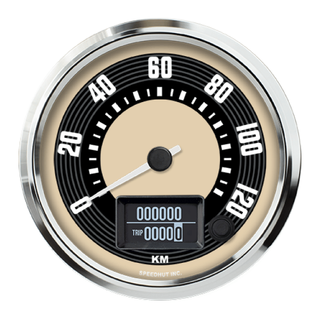 Picture of 4-1/2" GPS Speedometer | 120 km/h | VW Design, Beige