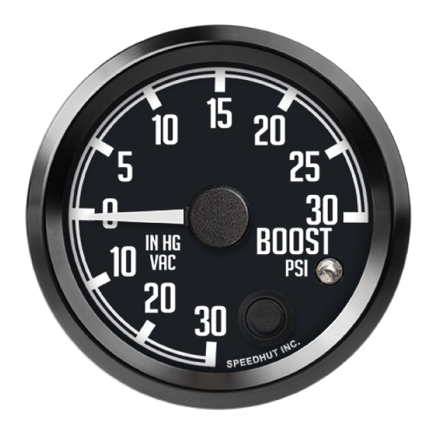 Picture of 2-5/8" Boost/Vacuum Gauge | -30 inHg to 30 PSI with Warning | Datsun Z