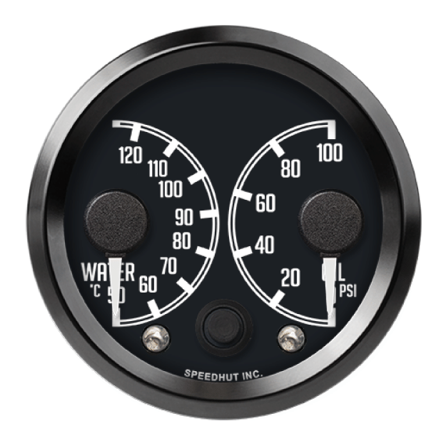 Picture of 2-5/8" Dual Gauge | Celsius Water Temp + Oil Pressure | Datsun Z