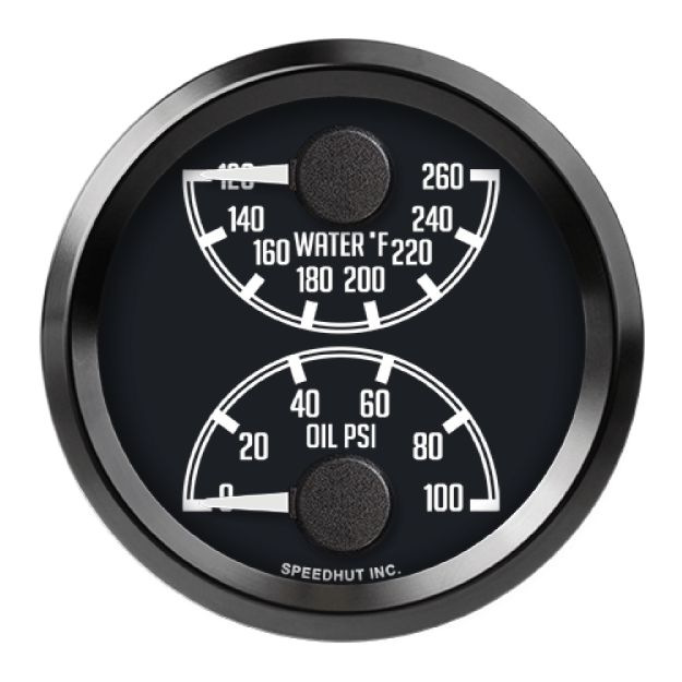 Picture of 2-5/8" Dual Gauge | Water Temp & Oil Pressure | Top/Bottom | Datsun Z