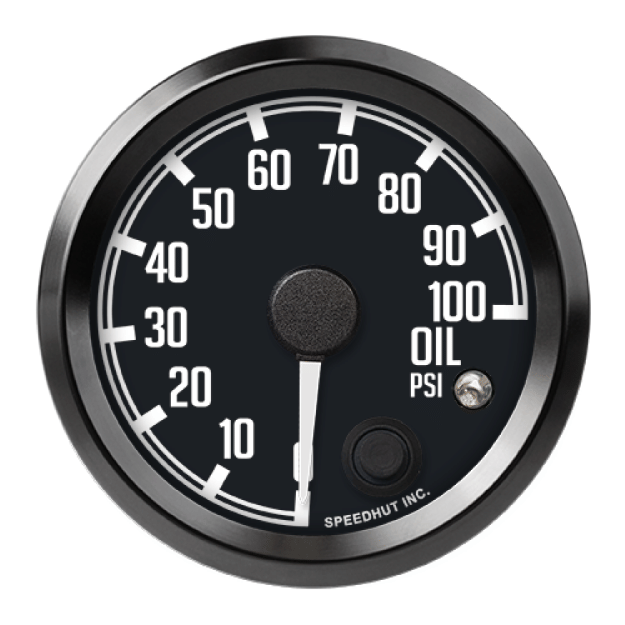 Picture of 2-5/8" Oil Pressure Gauge | 100 PSI with Warning | Datsun Z