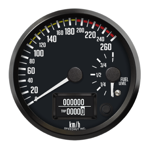 Picture of 4" Dual GPS Speedometer + Fuel Level | 260 km/h / E-F | Datsun Z