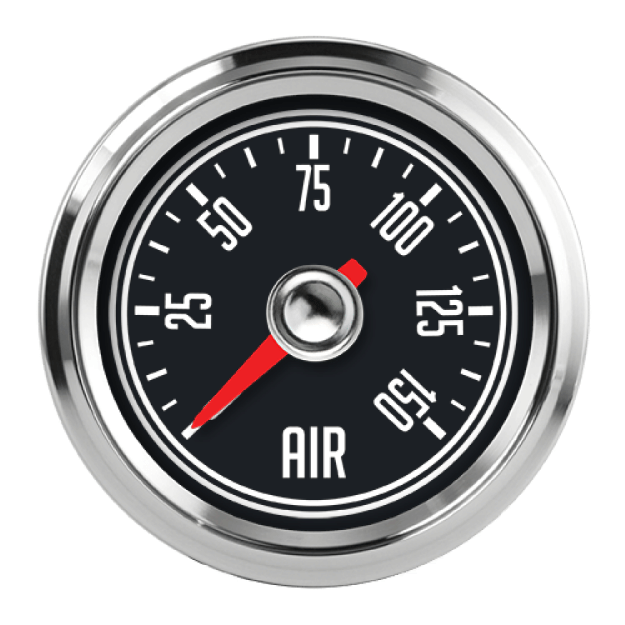 Picture of 2-1/16" Air Pressure Gauge | 0-150 PSI | Jeep CJ Design