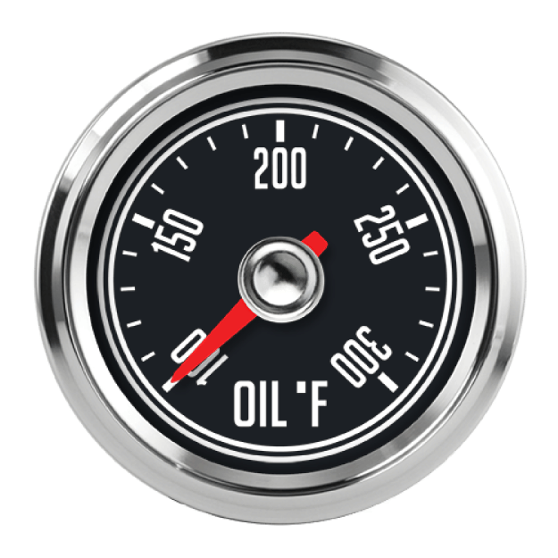 Picture of 2-1/16" Oil Temperature Gauge | 100-300F | Jeep CJ Design