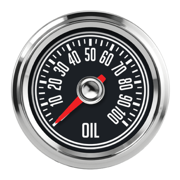 Picture of 2-1/16" Oil Pressure Gauge | 0-100 PSI | Jeep CJ Design