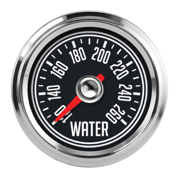 Picture of 2-1/16" Water Temperature Gauge | 120-260F | Jeep CJ Design