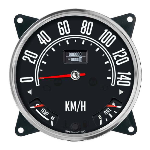 Picture of 5-1/2" Jeep CJ Gauge Set | 140 km/h GPS Speedometer