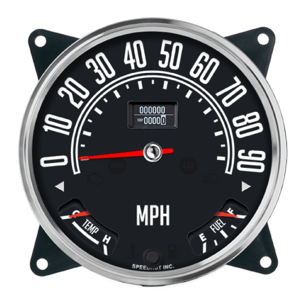 Picture of 5-1/2" Jeep CJ Gauge Set | 90 MPH GPS Speedometer