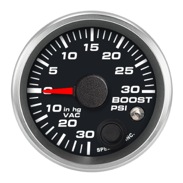 Picture of 2-1/16" Boost/Vac Gauge | 30 inHg to 30 PSI | Warning Light