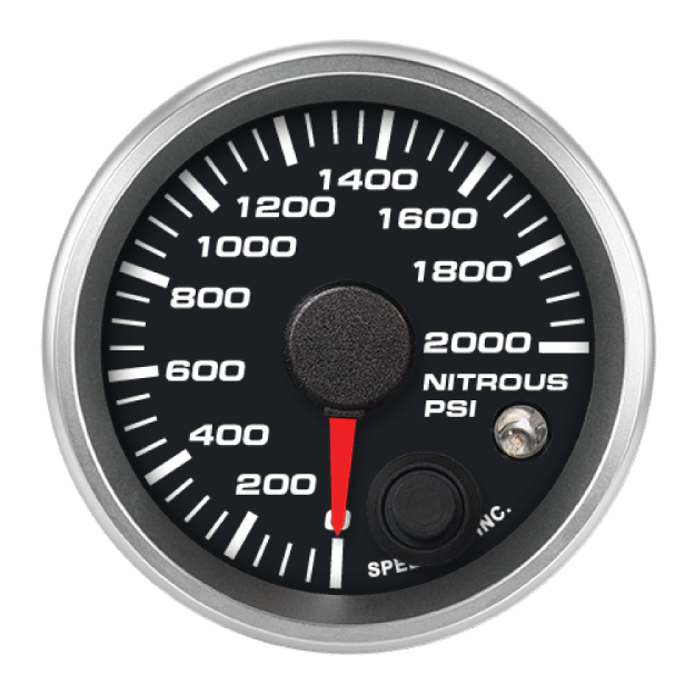 Picture of 2-1/16" Nitrous Pressure Gauge | 0-2000 PSI | Warning Light