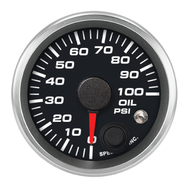 Picture of 2-1/16" Oil Pressure Gauge | 100 PSI | Warning Light