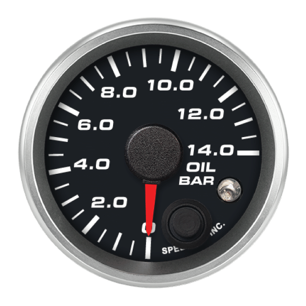 Picture of 2-1/16" Oil Pressure Gauge | 0-14.0 Bar | Warning Light