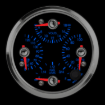 Picture of 3-3/8" Quad Gauge | Celsius Water Temp + Volts + Oil Pressure + Fuel Level | Classic Design