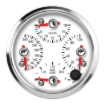 Picture of 3-3/8" Quad Gauge | Water Temperature + Volts + Oil Pressure + Fuel Level | Classic Design