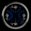 Picture of 3-3/8" Quad Gauge | Water Temperature + Volts + Oil Pressure + Fuel Level | Classic Design