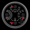 Picture of 3-3/8" Quad Gauge | 4-in-1 Water Temp + Oil Pressure + Volt + Fuel Level