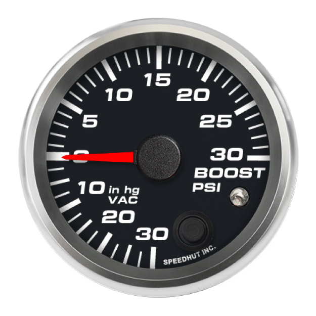 Picture of 2-5/8" Boost/Vac Gauge | 30 inHg to 30 PSI | Warning Light