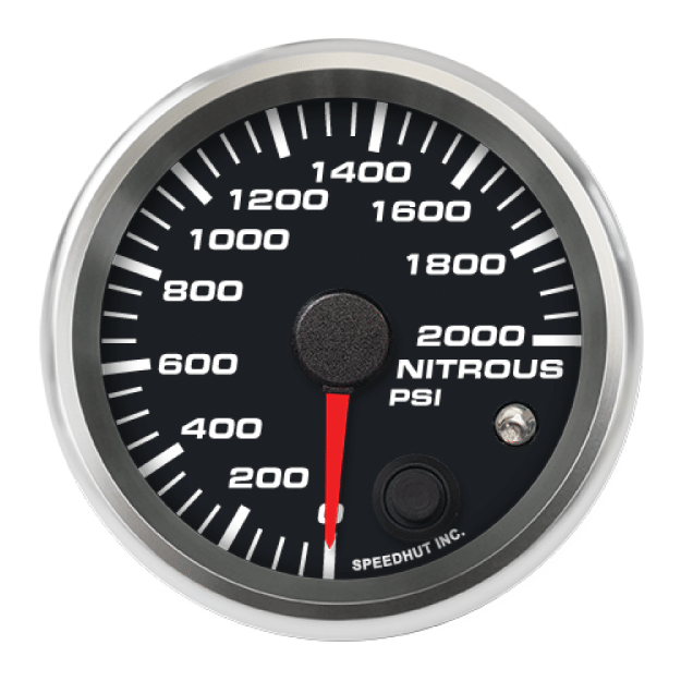 Picture of 2-5/8" Nitrous Pressure Gauge | 0-2000 PSI | Warning Light