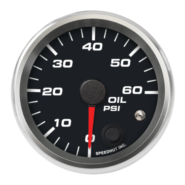 Picture of 2-5/8" Oil Pressure Gauge | 0-60 PSI | Warning Light