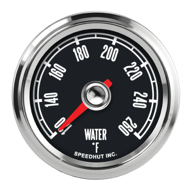 Picture of 2-1/16" Water Temperature Gauge | 120-260F | Chevy Tri-Five Design