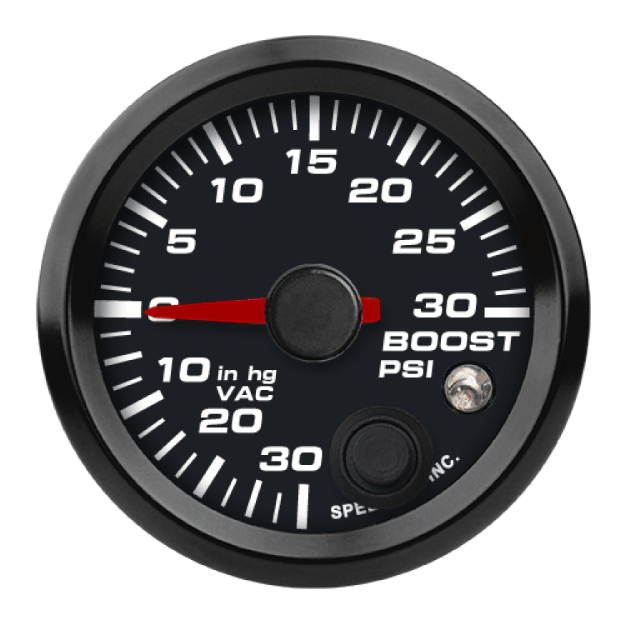 Picture of 2-1/16" CAN-Bus Boost/Vacuum Gauge | 30 inHg / 0-30 PSI with Warning | Holley EFI