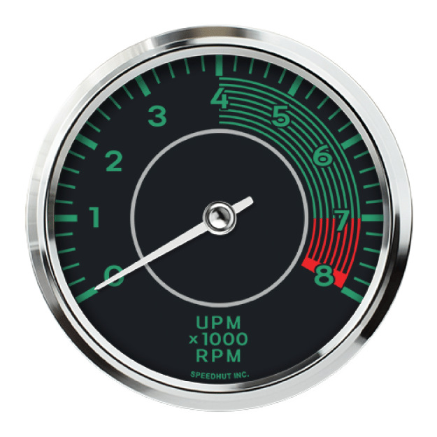 Picture of 4-1/2" Classic Tachometer | 8K RPM | Porsche 356 Design | 7K-8K Redline