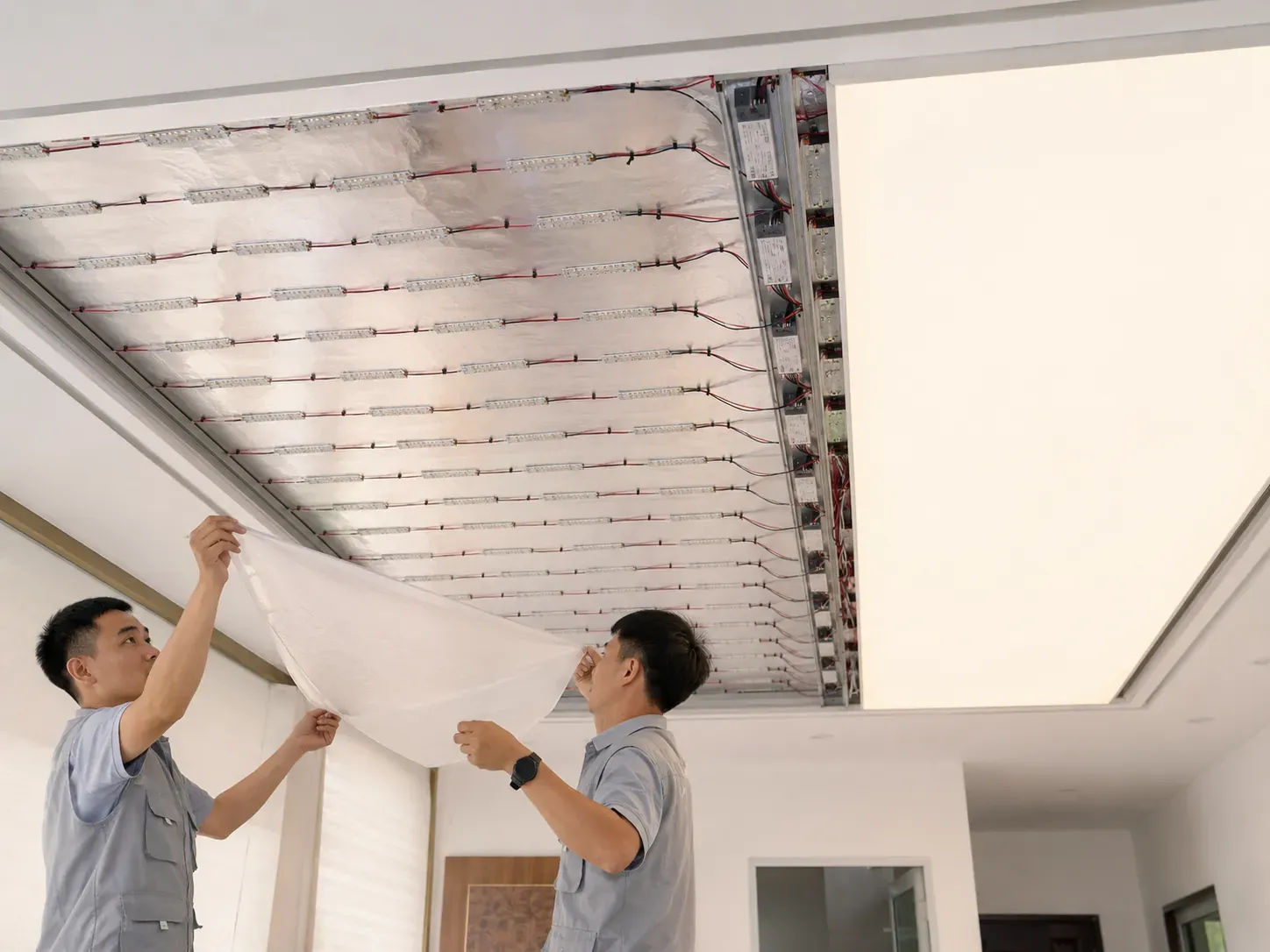 Đèn LED cho trần xuyên sáng: Công suất, CRI, nhiệt màu và bố trí