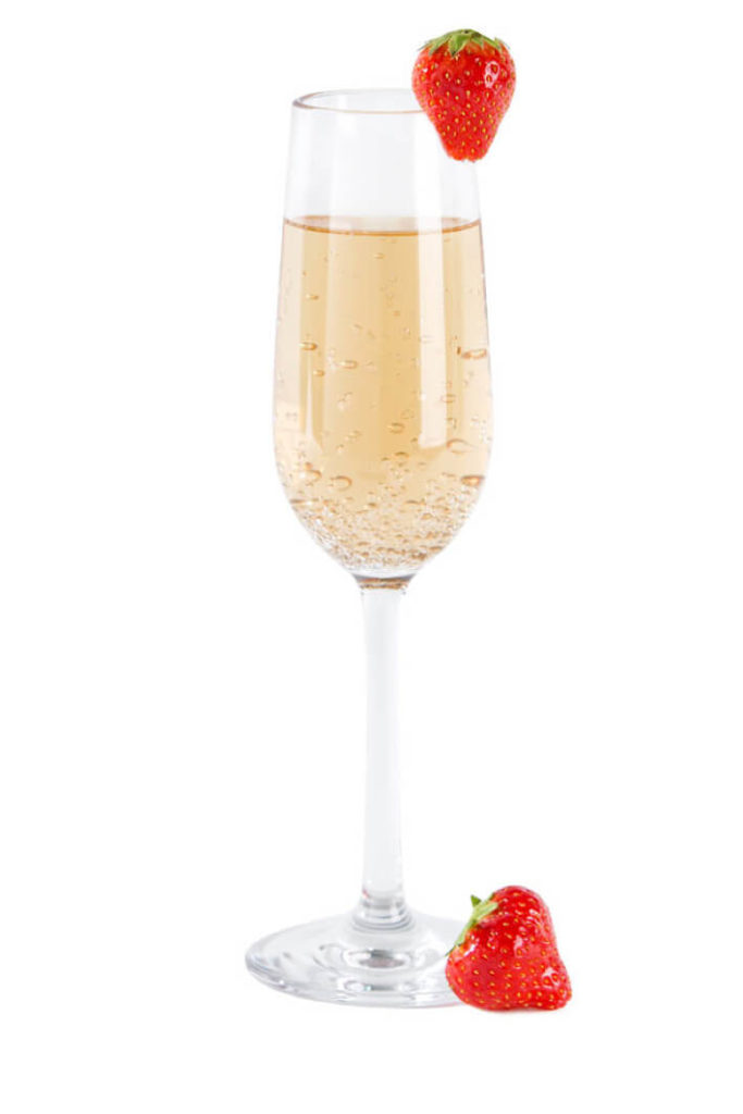 falsterbo champagne 17cl - champagne and strawberries in premium unbreakable polycarbonate glass from barcompagniet