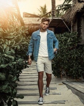 Style Denim Shirt With Shortss
