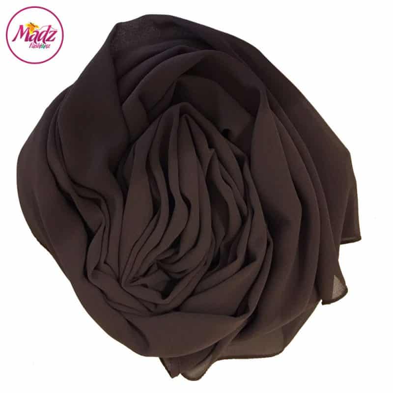 Long Plain Chiffon Chocolate Muslim Hijabs Scarves Shawls