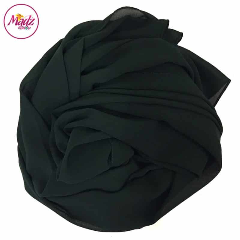 Long Plain Chiffon Forest Green Muslim Hijabs Scarves Shawls