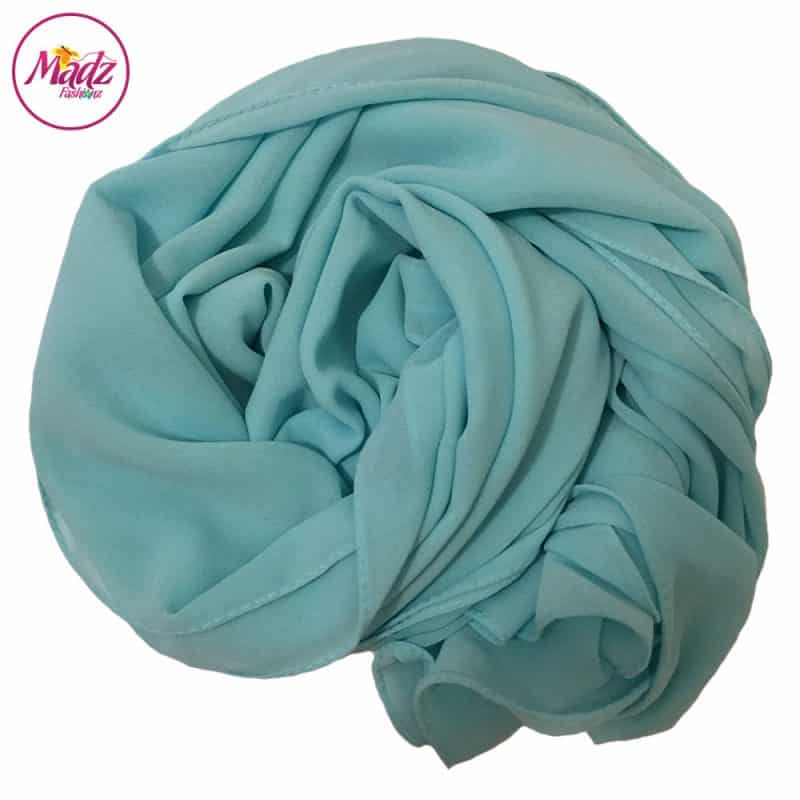 Long Plain Chiffon Mint Muslim Hijabs Scarves Shawls