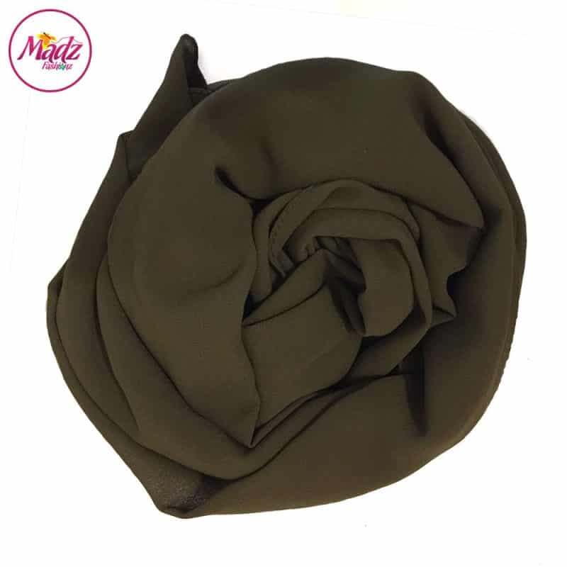 Long Plain Chiffon Olive Muslim Hijabs Scarves Shawls