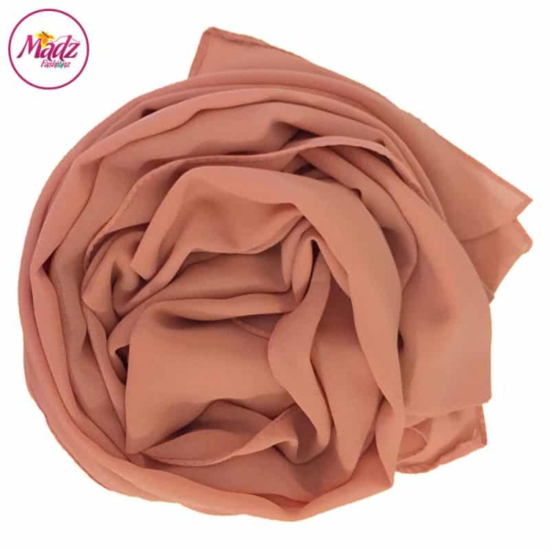 Long Plain Chiffon Peach Muslim Hijabs Scarves Shawls