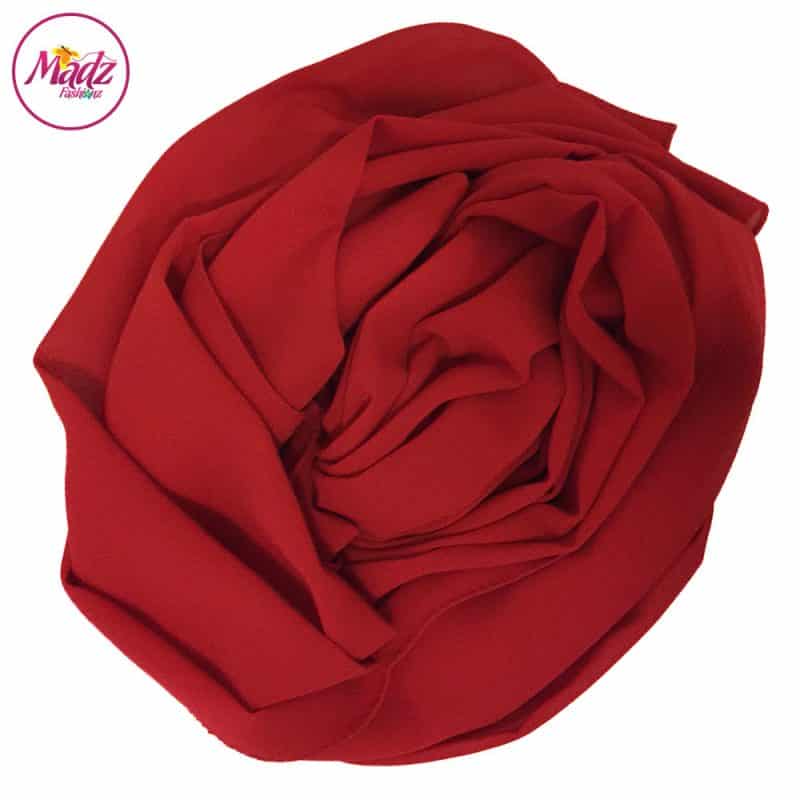 Long Plain Chiffon Red Muslim Hijabs Scarves Shawls