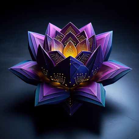 LOTUS Origami - Purple Blue 1