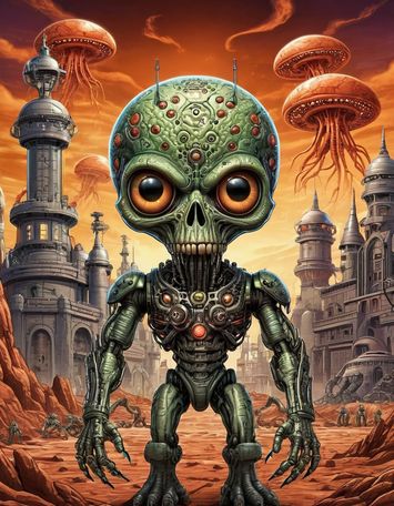 Mars Attacks with Tentacle Flyers