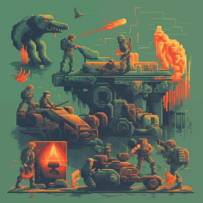 Pixel Monster War  Scene