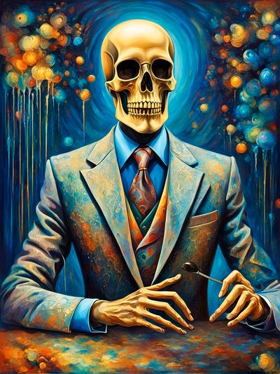 Modern Skeleton painting #18