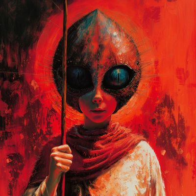 April Imaginarium #9 Scarlet Alien Emissary