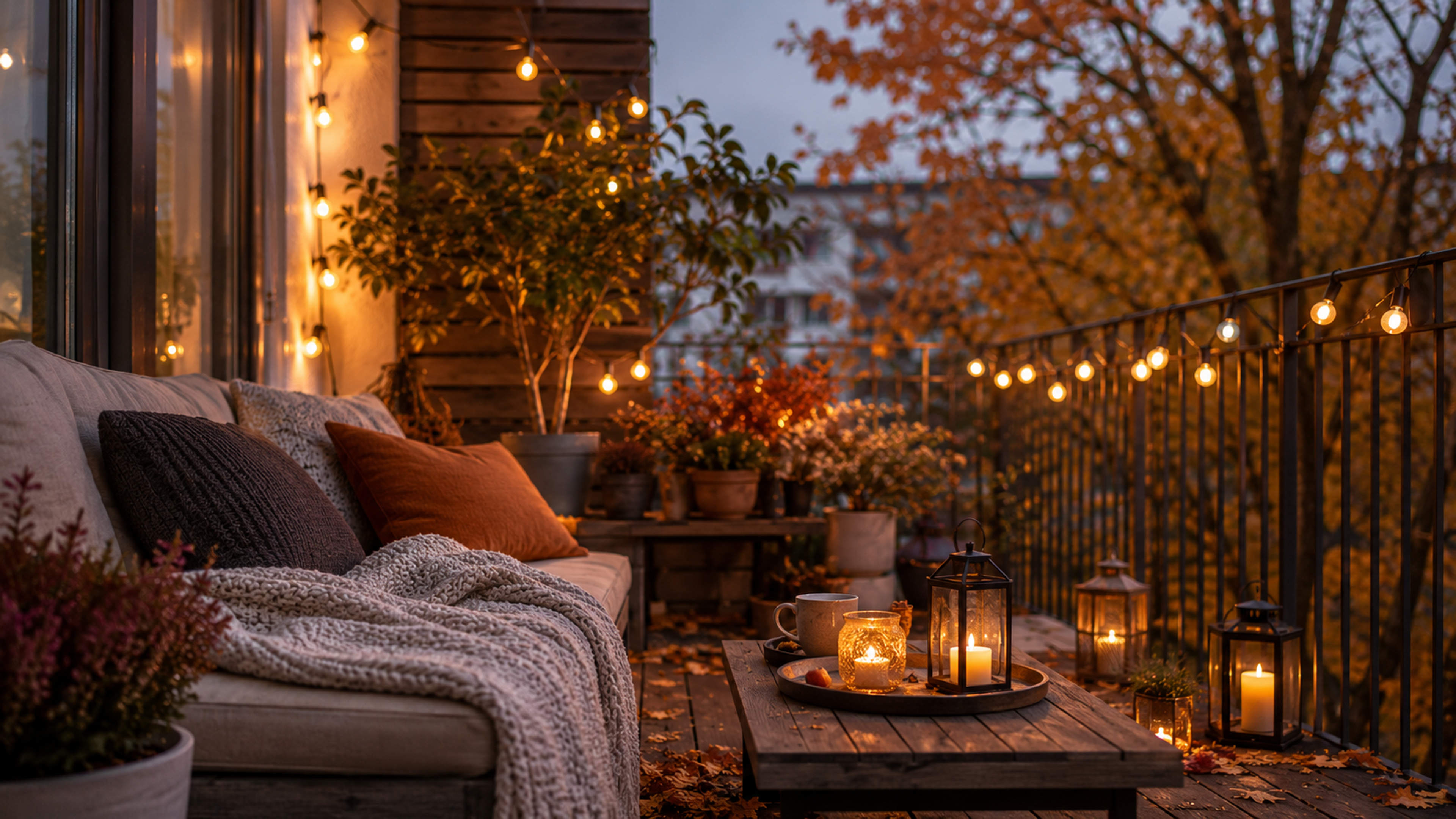 Apprécier les soirées d'automne sur sa terrasse