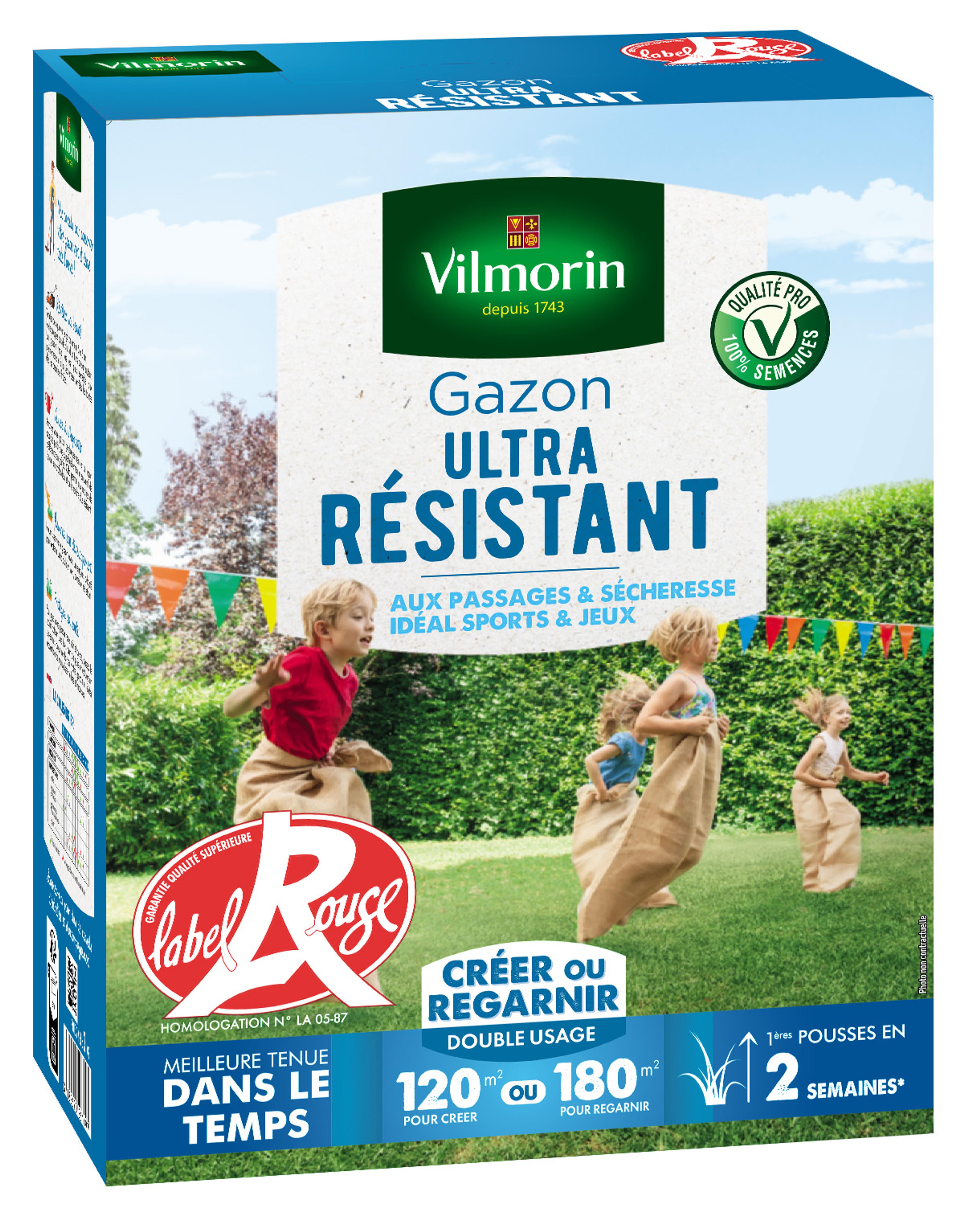 Gazon Ultra Résistant - Label Rouge - 3 kg | Vilmorin Jardin