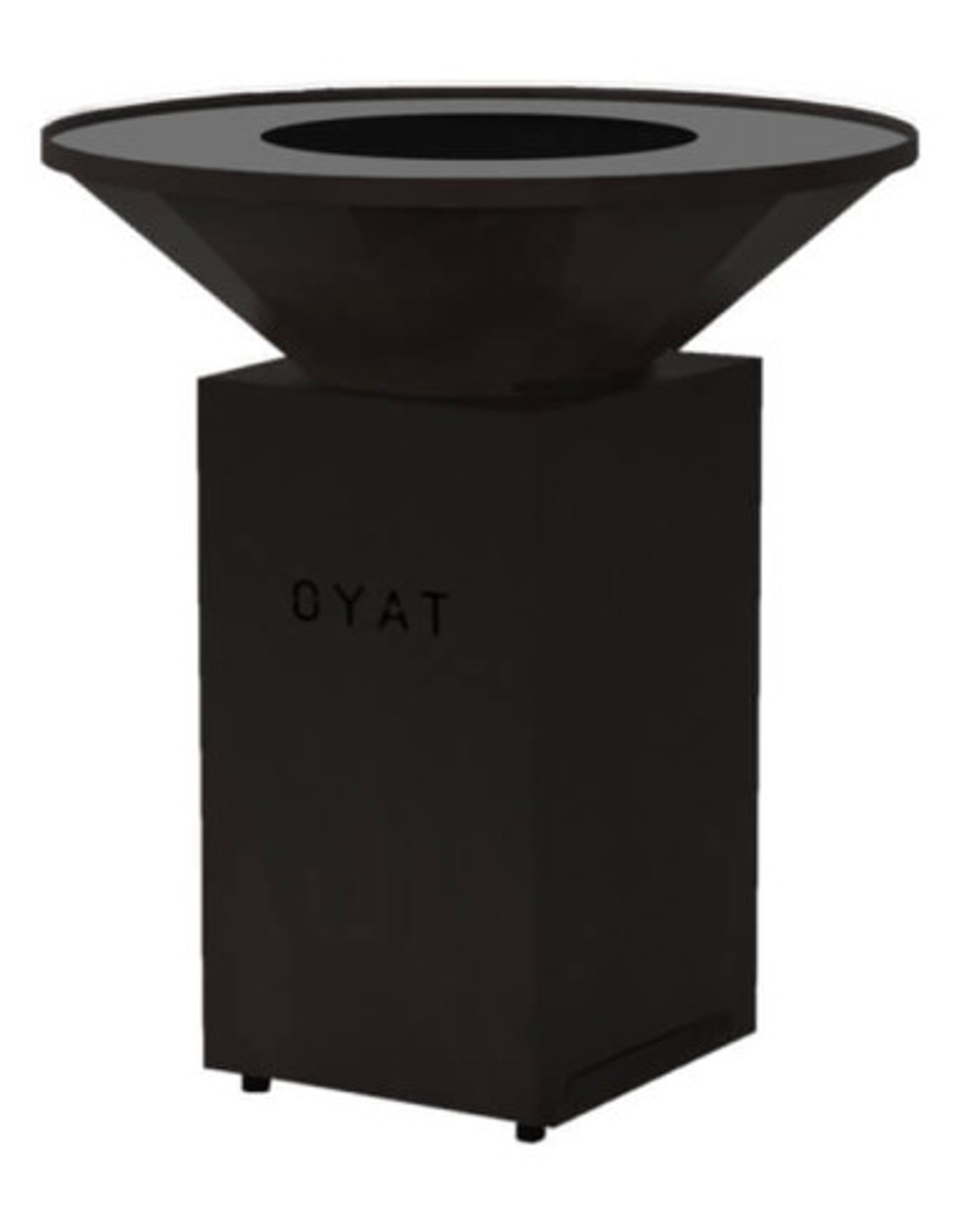 Brasero plancha rond Ø 96 cm sur meuble fermé - Noir - Origine 96 - Oyat