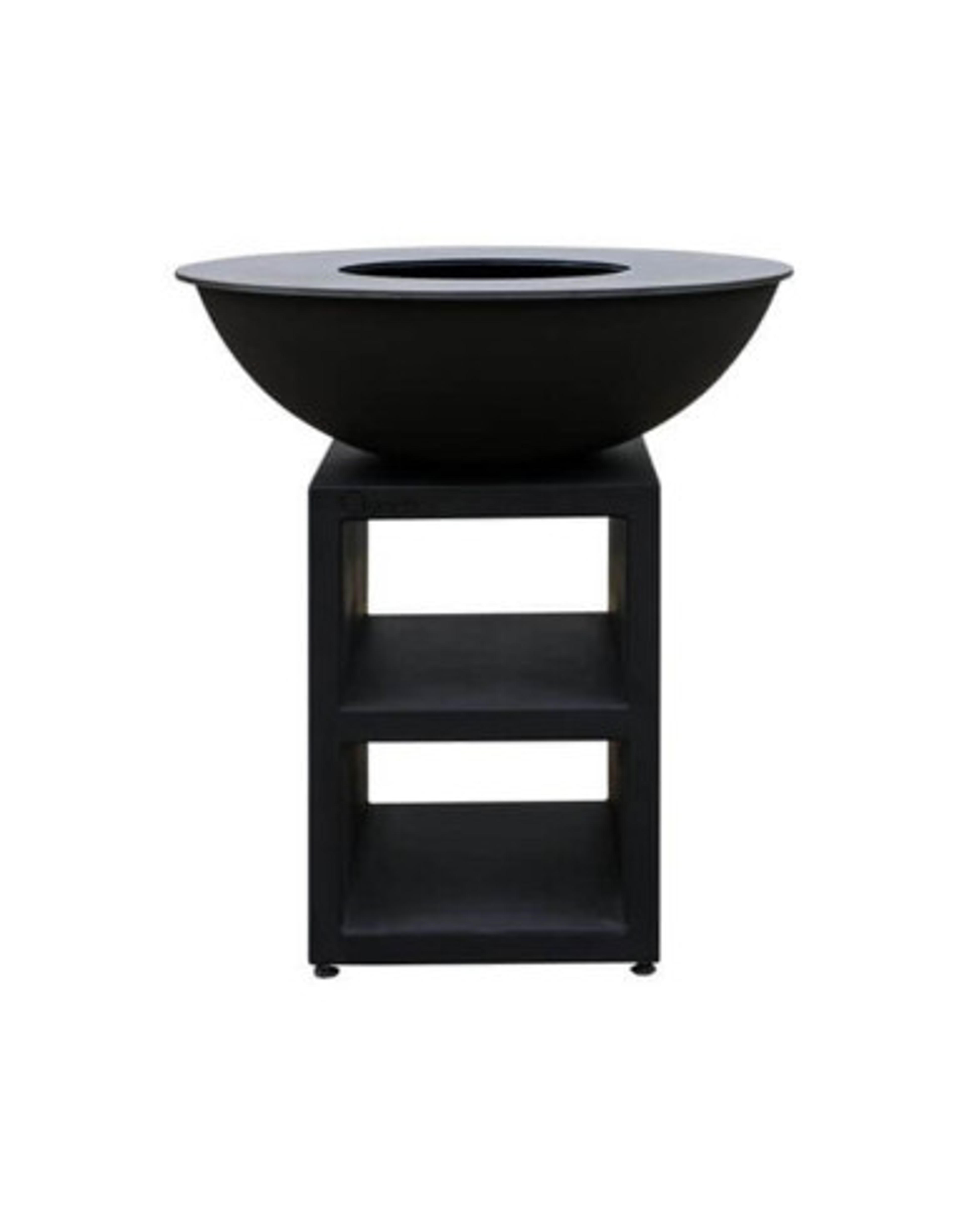 Brasero plancha rond Ø 94 cm sur meuble - Noir - Piatto - Large - Quoco