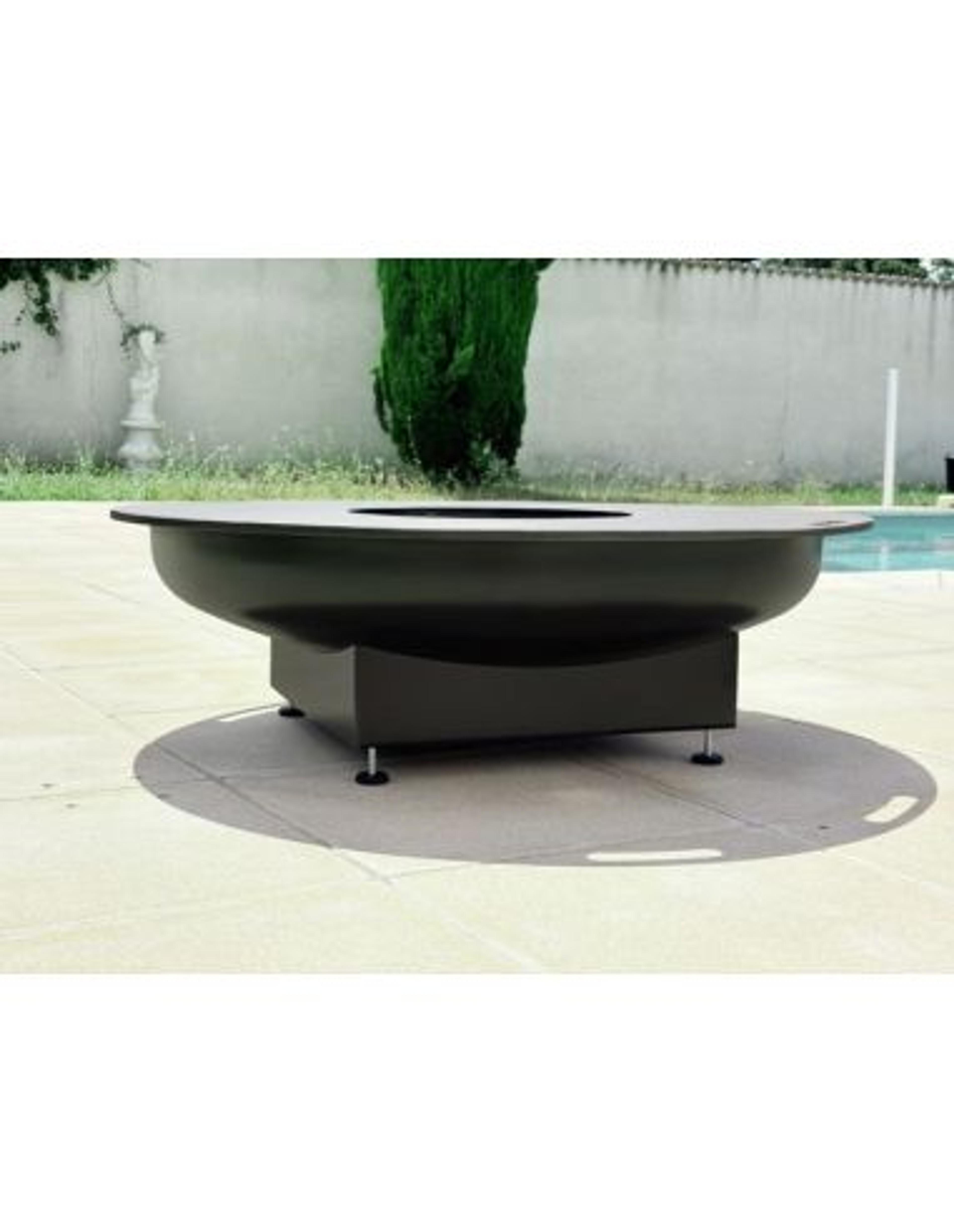 La Grande Gaule - Brasero Barbecue Plancha 110 cm - Noir - V2