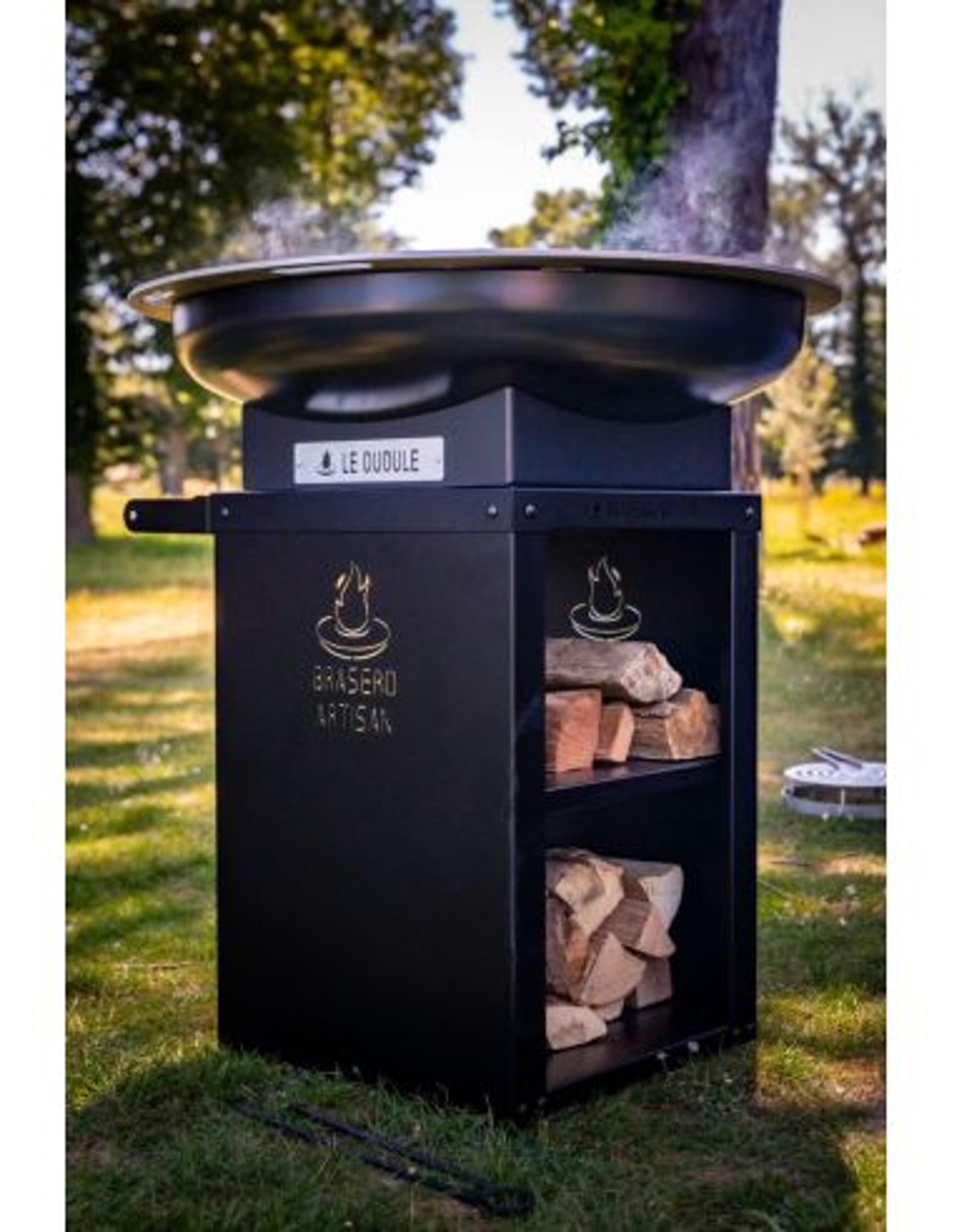 Le Dudule - Brasero Plancha & Barbecue 90 cm - Noir - V2
